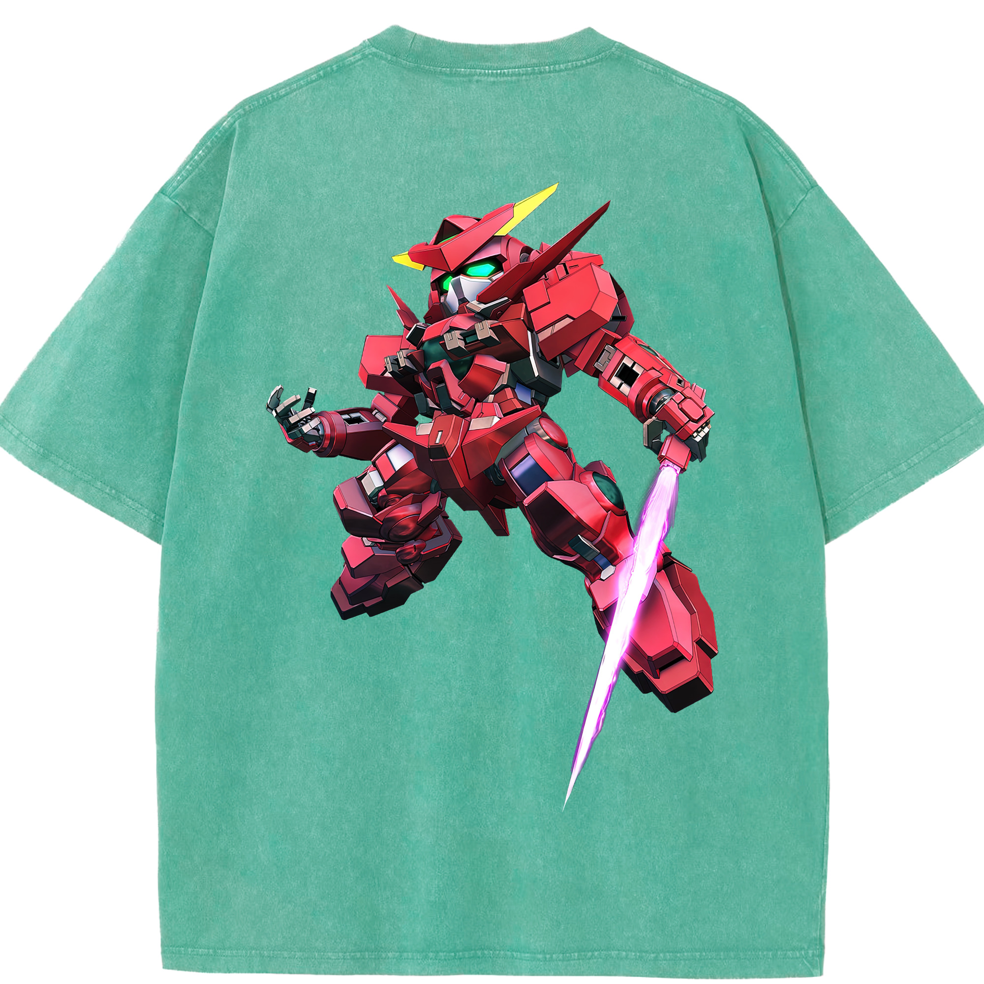 （画像用） 機動戦士ガンダム Mobile Suit Gundam 綿100% ヴィンテージ風 半袖Tシャツ（背面プリント）